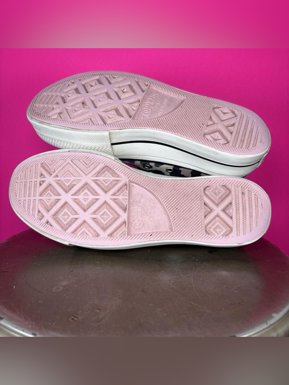 Converse Chuck Taylor All Start Lift High Leopard Print Platform Sneaker US 7 - Picture 7 of 7
